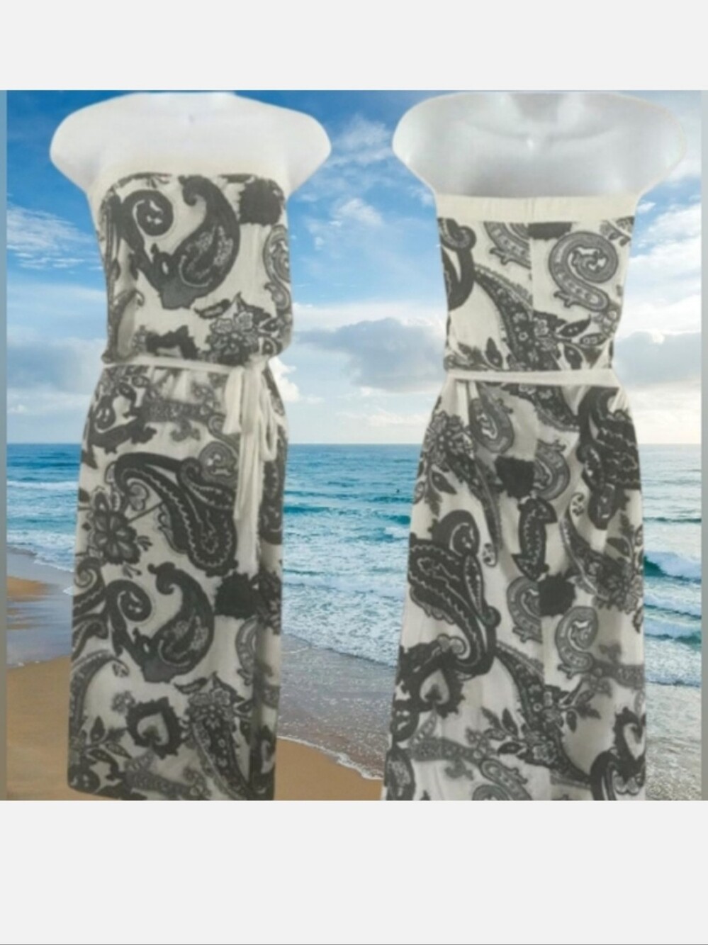 Paisley Dress Swimsuit Coverup Viscose France